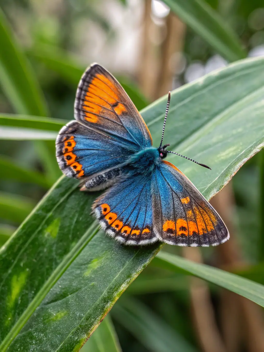 A close-up shot of a rare butterfly species in its natural habitat, symbolizing CREN's focus on protecting endangered species.